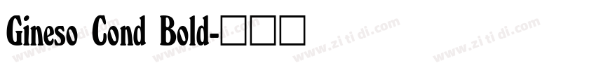 Gineso Cond Bold字体转换